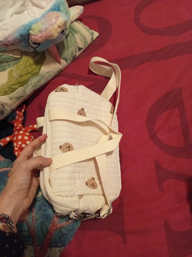 Bolsa de bebé acolchada con ositos