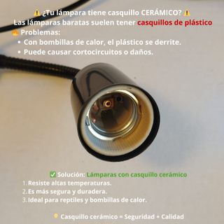 FOCO para reptiles lampara con casquillo ceramico