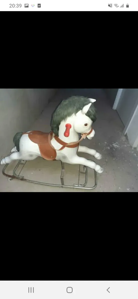 Caballito balancín plastico años 70 ver fotos