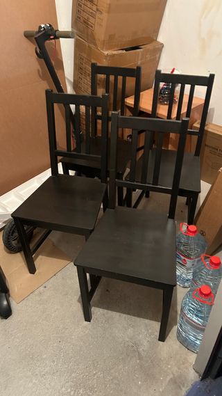 Juego de 4 sillas de comedor de madera