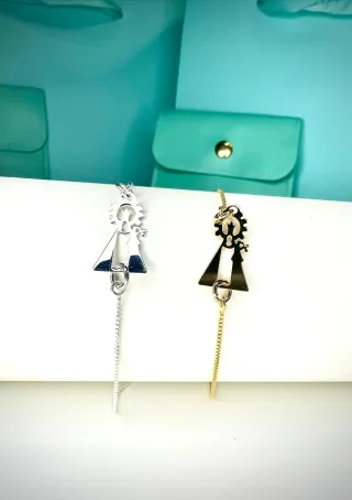 Pulsera Mare de Déu en plata de ley  única 