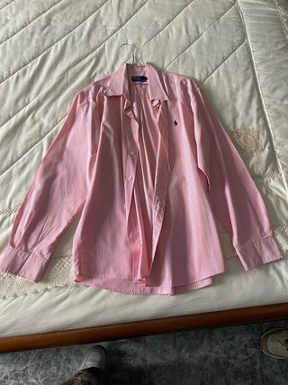 Camisa Polo Ralph Lauren Rosa Rayas