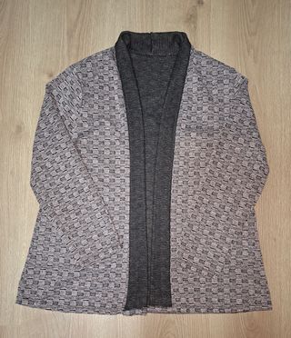 Jerséi de punto gris y rosa talla M 