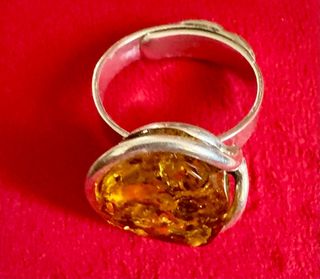 Anillo Plata y Ámbar Báltico