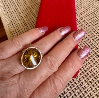 Anillo Plata y Ámbar Báltico