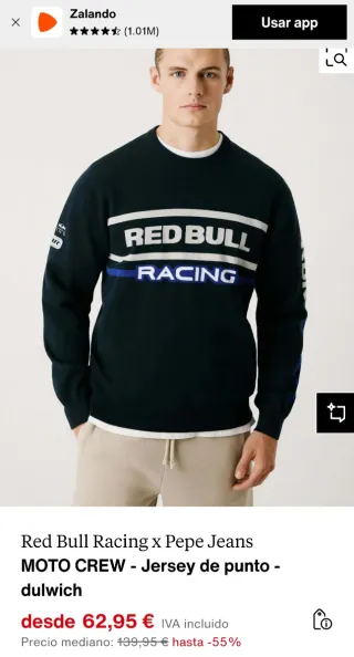 Jersey Pepe Jeans x Red Bull Racing Talla XL