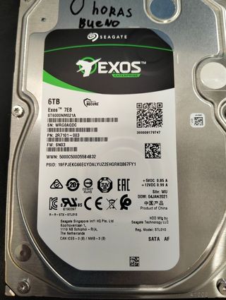 Disco duro Seagate Exos 7E8 6TB 7200 RPM