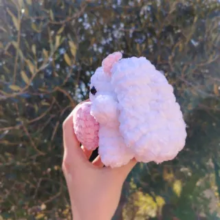 Peluche coniglio uncinetto fatto a mano