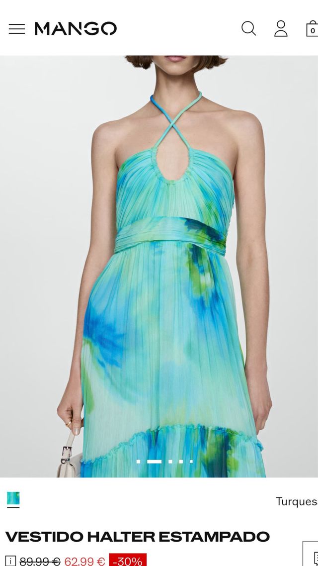 Vestido largo estampado fiesta