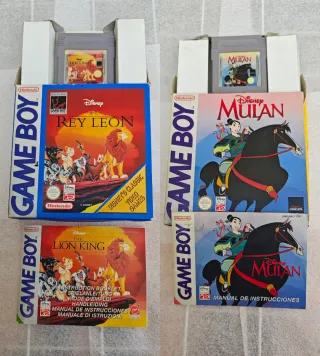 Juegos Game Boy Disney El Rey León y Mulán