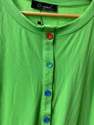 Chaqueta asimétrica O-neiss verde T. XXXL