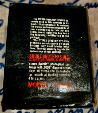 Capsula y Aguja Shure SC35C original USA VINTAGE