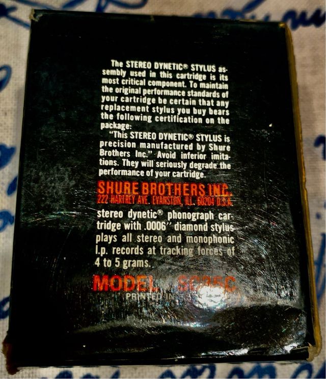 Capsula y Aguja Shure SC35C original USA VINTAGE