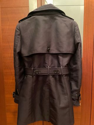 Gabardina Zara Negra Talla M