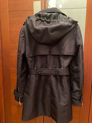 Gabardina Zara Negra Talla M