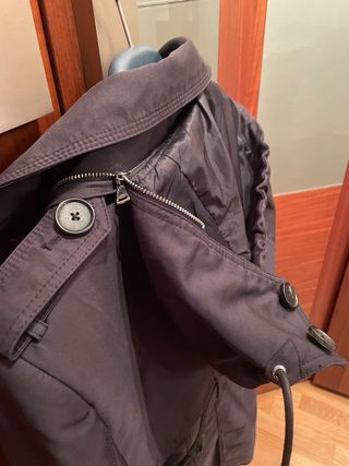 Gabardina Zara Negra Talla M