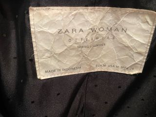 Gabardina Zara Negra Talla M