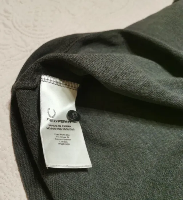 Polo Fred Perry gris oscuro M slim fit