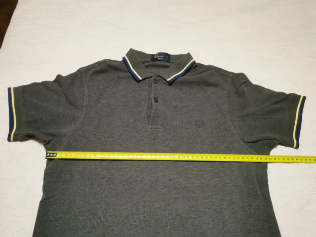 Polo Fred Perry gris oscuro M slim fit