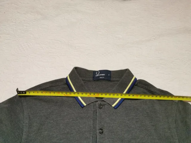Polo Fred Perry gris oscuro M slim fit