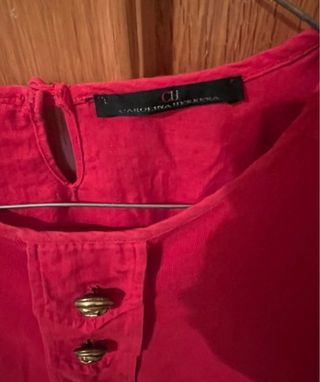 Polo  camisa Carolina Herrera Rojo