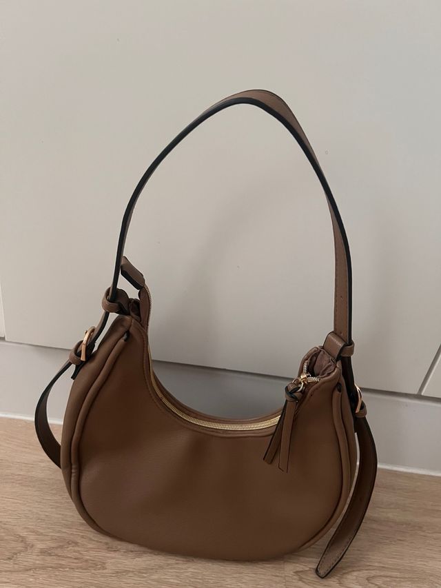 Bolso Hobo Marrón-taupe