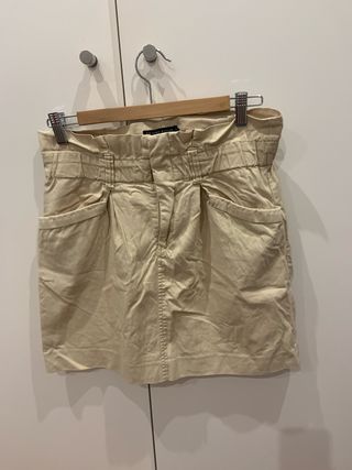 Falda Zara Beige Talla M