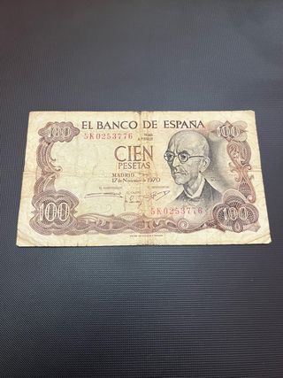 Billete 100 pesetas Banco de España 1970