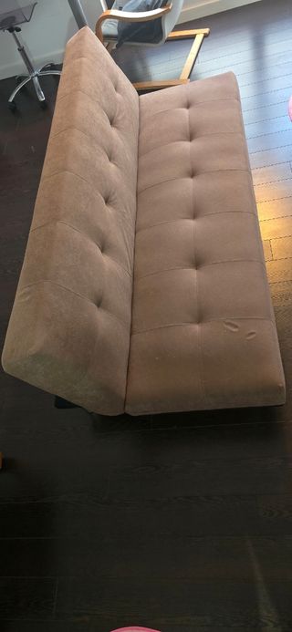 Sofá Cama Beige Tela