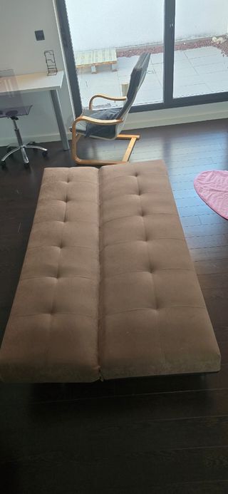 Sofá Cama Beige Tela