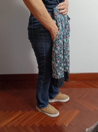 Falda Alba Conde Talla 40 Estampado Perros