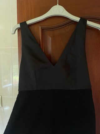 Vestido Zara Negro Lazos