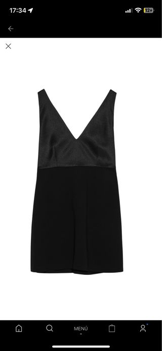 Vestido Zara Negro Lazos