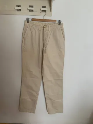 Pantalón chino hombre beige