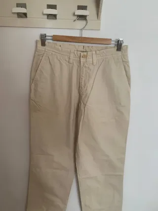 Pantalón chino hombre beige