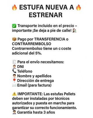 Estufa pellets GYDA canalizada/Cast