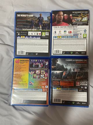Lote 4 Juegos PS4: FIFA 23, 17, Just Dance, Divisi