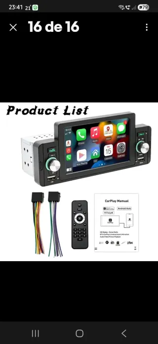 Radio Coche Multimedia CarPlay Android Auto⁸