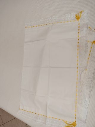 Lenzuola matrimoniali pizzo sangallo oro