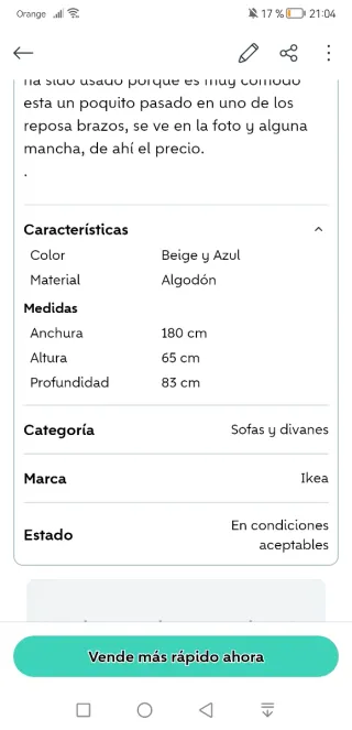 Sofá ikea