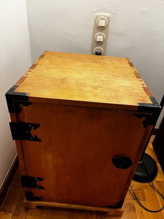 Pareja Mesitas Vintage Madera Marrón