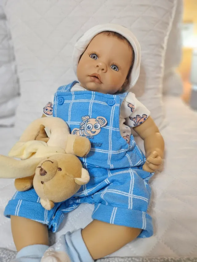 Muñeco Reborn Bebé Azul