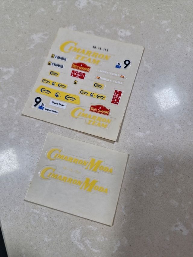 Scalextric adhesivo Cimarron Ferrari Gto