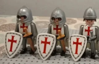 Playmobil 3 Templarios Cruzados Medievales.