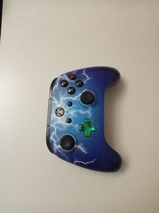 Mando Xbox One Diseño Rayos Azul