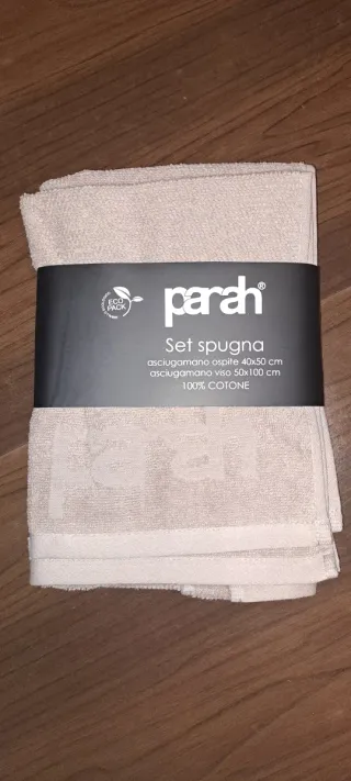 Set asciugamani Parah 100% cotone beige