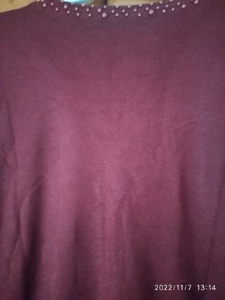 Chaqueta punto granate mujer XXL