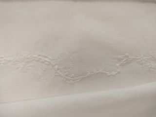 Lenzuola matrimoniali in lino vintage ricamato a m