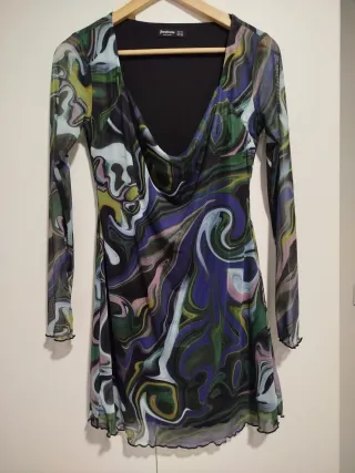 Vestido Stradivarius multicolor M
