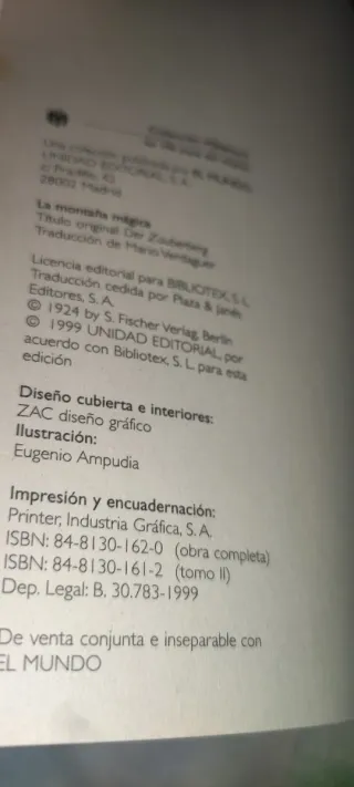 La montaña magica (2 vols)